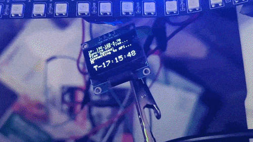 OLED Info Display, and LED Panels looping.